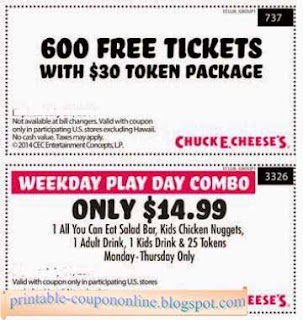 Free Printable Chuck E Cheese Coupons Free Printable Chuck E Cheese Coupons