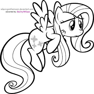 fluttershy flying coloring pages