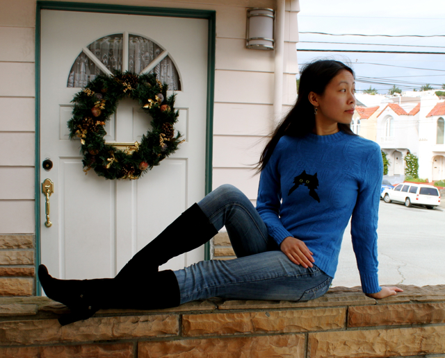 Cation Designs 3D Cat Eyes Sweater