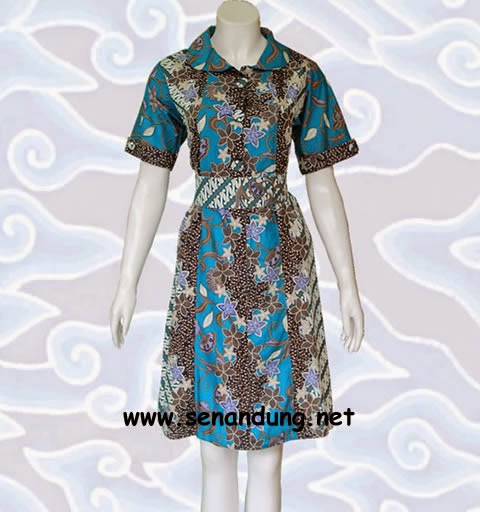 baju dress batik cantik