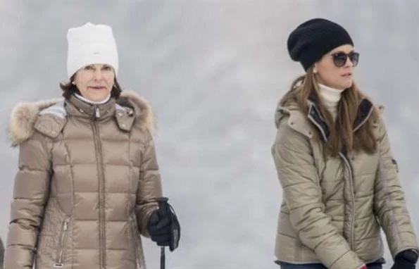 Princess Leonore, Princess Madeleine, Chriss O'Neill, Queen Silvia, winter dress ski, coat, boots winter dresses, 2017 winter style