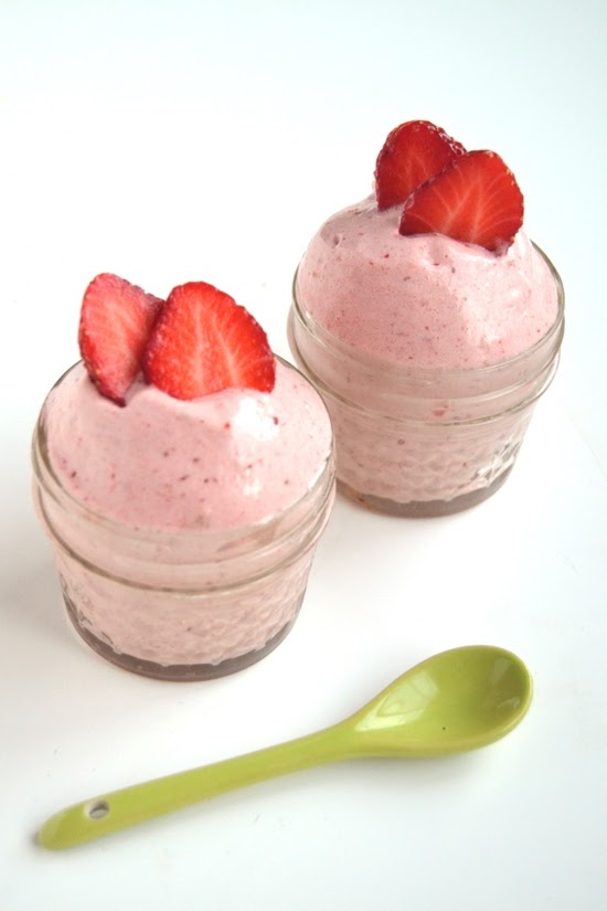 This 3-Ingredient Strawberry Banana Ice Cream takes 3 minutes to make and is much healthier than your typical ice cream but still delicious! www.nutritionistreviews.com