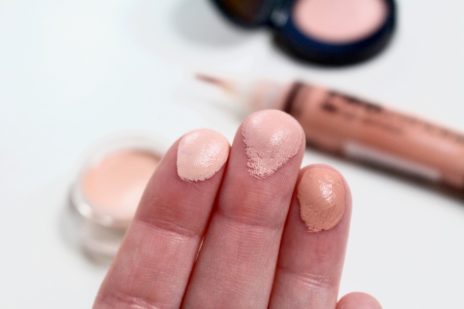 From left NYX, Bobbi Brown, LA Girl