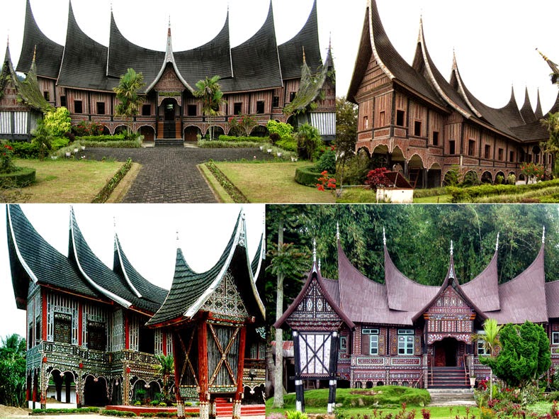 Bentuk desa dan rumah suku Minangkabau