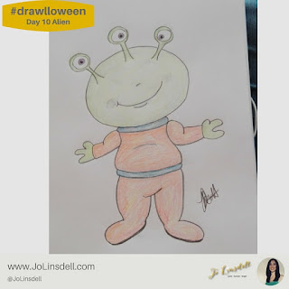 #Drawlloween Day 10 Alien #Drawing #challenge