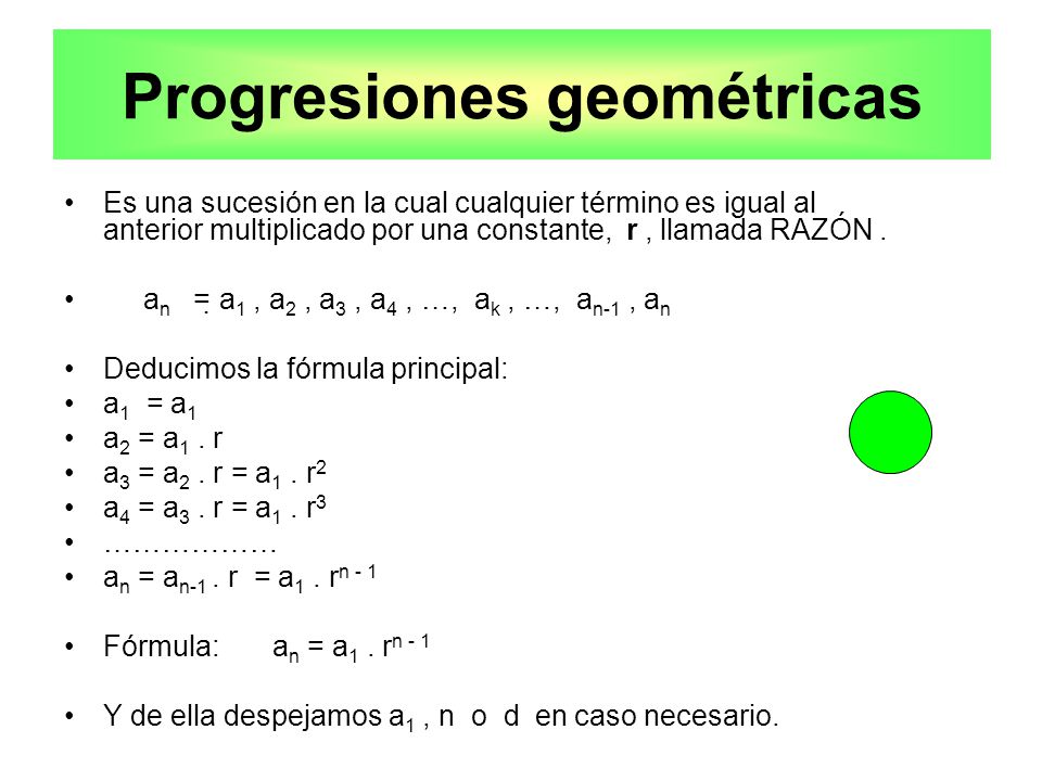 Mi primer artículo Progresiones Aritméticas y Geométricas