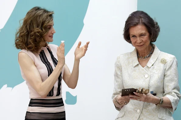 Queen Letizia and Queen Sofia attends the conmemorative ceremony of the Aid against Drug Addiction Foundation