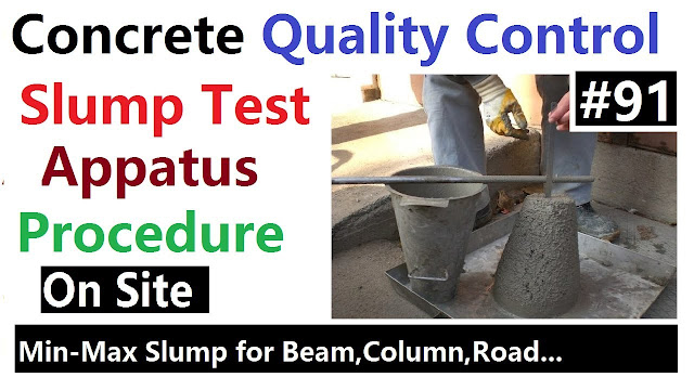 Slump Test of concrete to check the work-ability of concrete