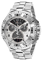 Invicta 17468 Excursion Reserve Chrono Stainless Steel Black Carbon Fiber Dial Watch, with Swiss Quartz Movement and chronograph function, 3 sub dials, day retrograde calendar