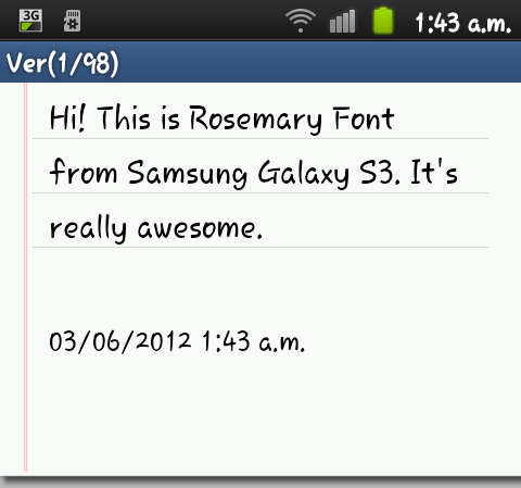 How-To Get Samsung Galaxy SIII Styled Rosemary Font on Your Android Device