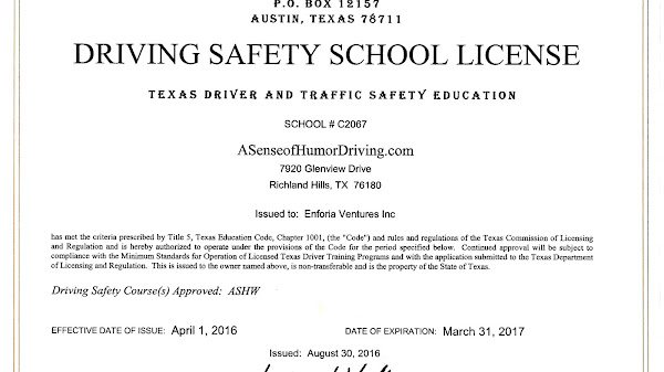 Texas Safe Driving Course