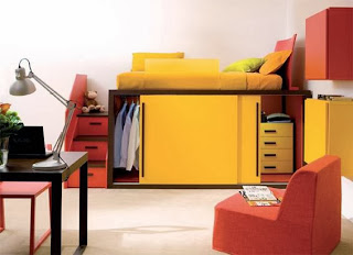 Dormitorios en naranja y amarillo - Ideas para decorar dormitorios