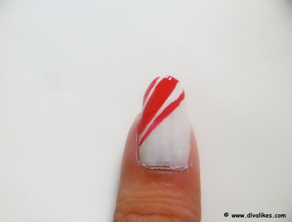 Candy Cane Nail Art Tutorial Diva Likes
