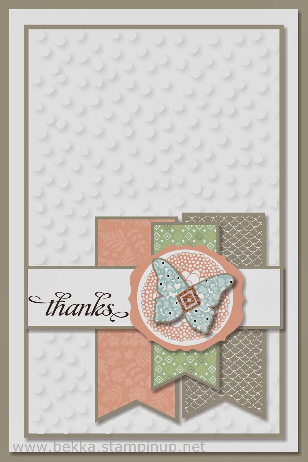 Sale-a-Bration Thank You Card from Bekka Prideaux Stampin' Up! UK Independent Demonstrator -check out her blog here
