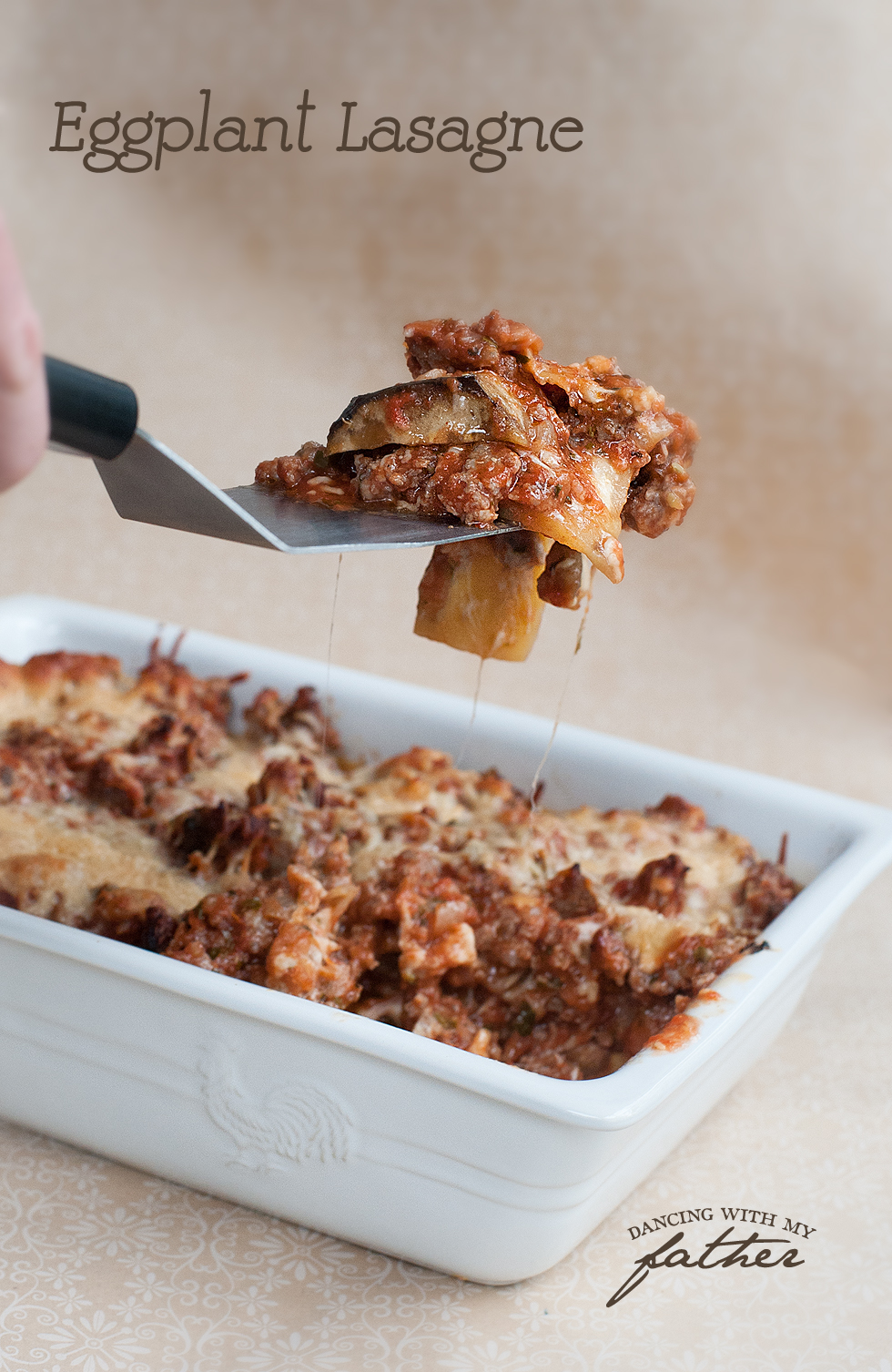 dancing with my Father eggplant sausage lasagne {tampa food photographer}