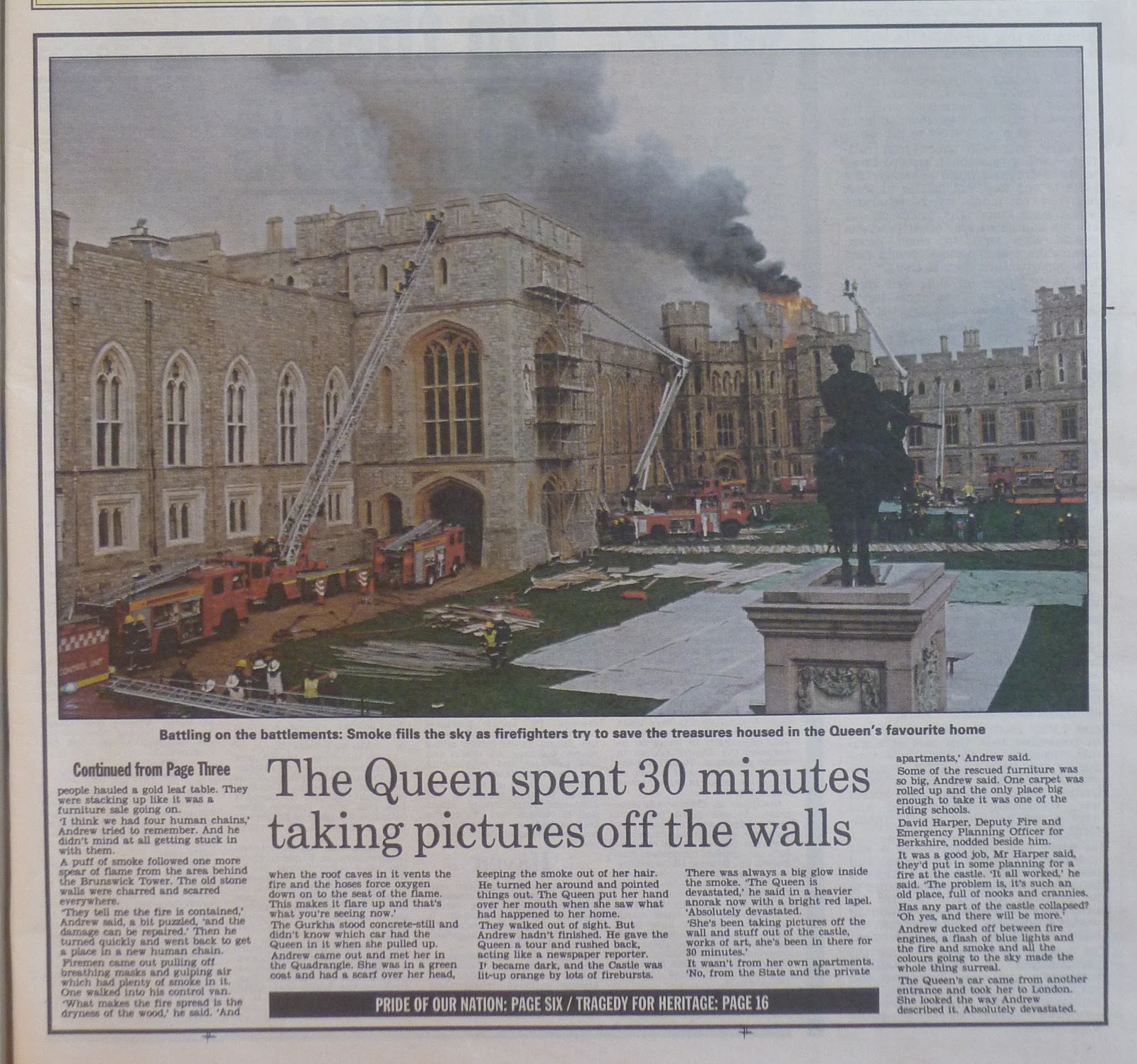 Hold The Front Page Windsor Castle Fire 1992