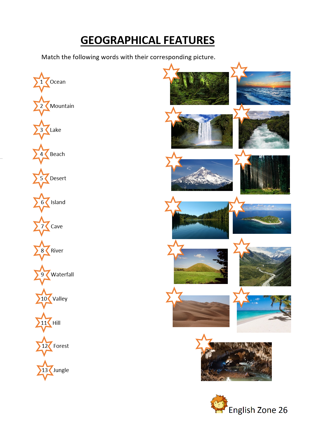 English Zone 26 GEOGRAPHICAL FEATURES
