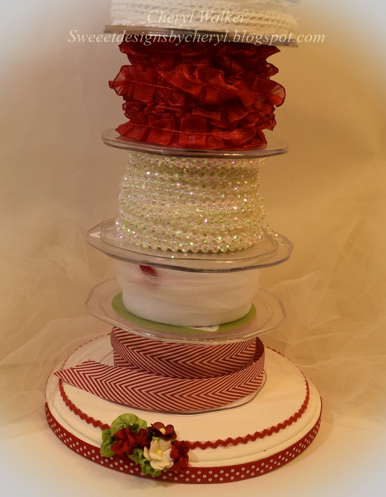 Sweeet Designs By Cheryl Wooden Ribbon Stand (Handcrafted)