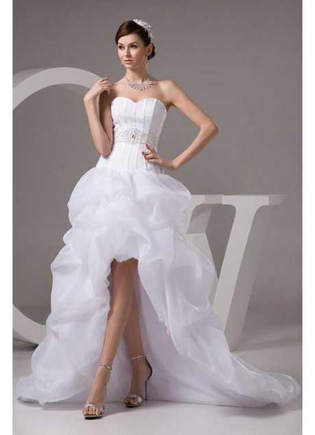 WhiteAzalea High-Low Dresses: Organza Sweetheart High-low Wedding Dress