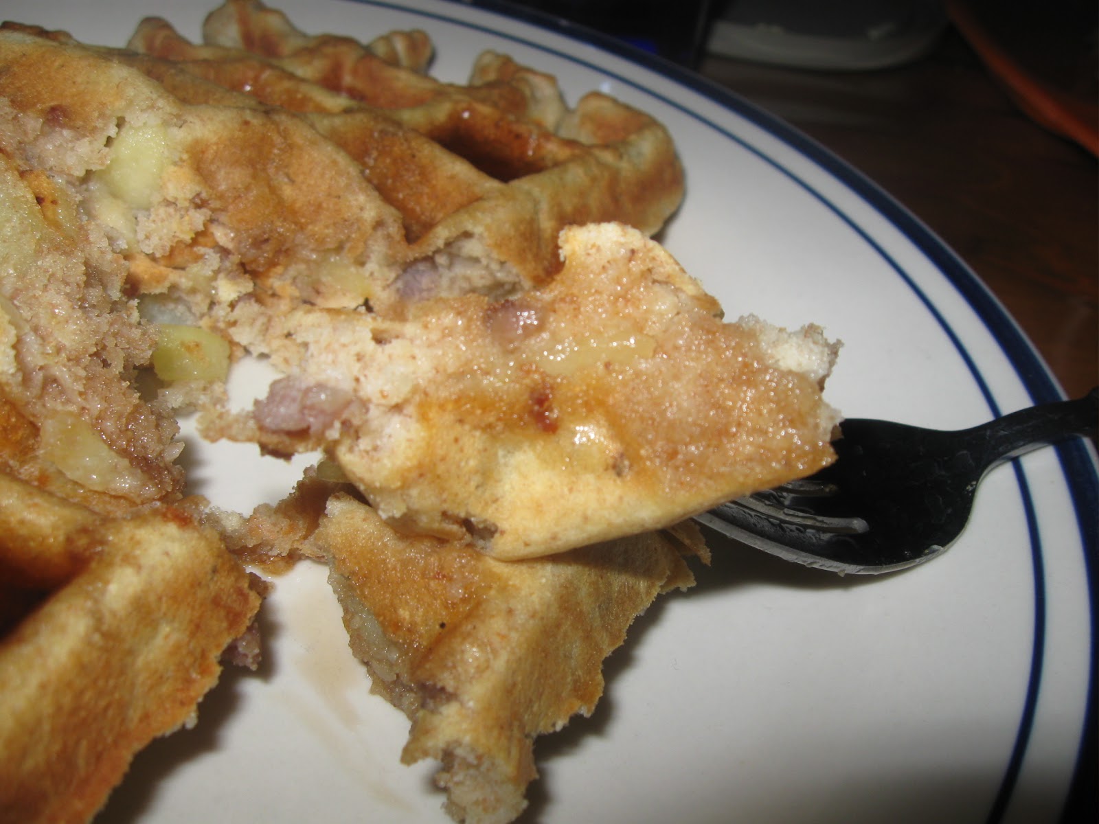 Sisters' Sweet Tooth Apple, Potato & Sausage Waffles