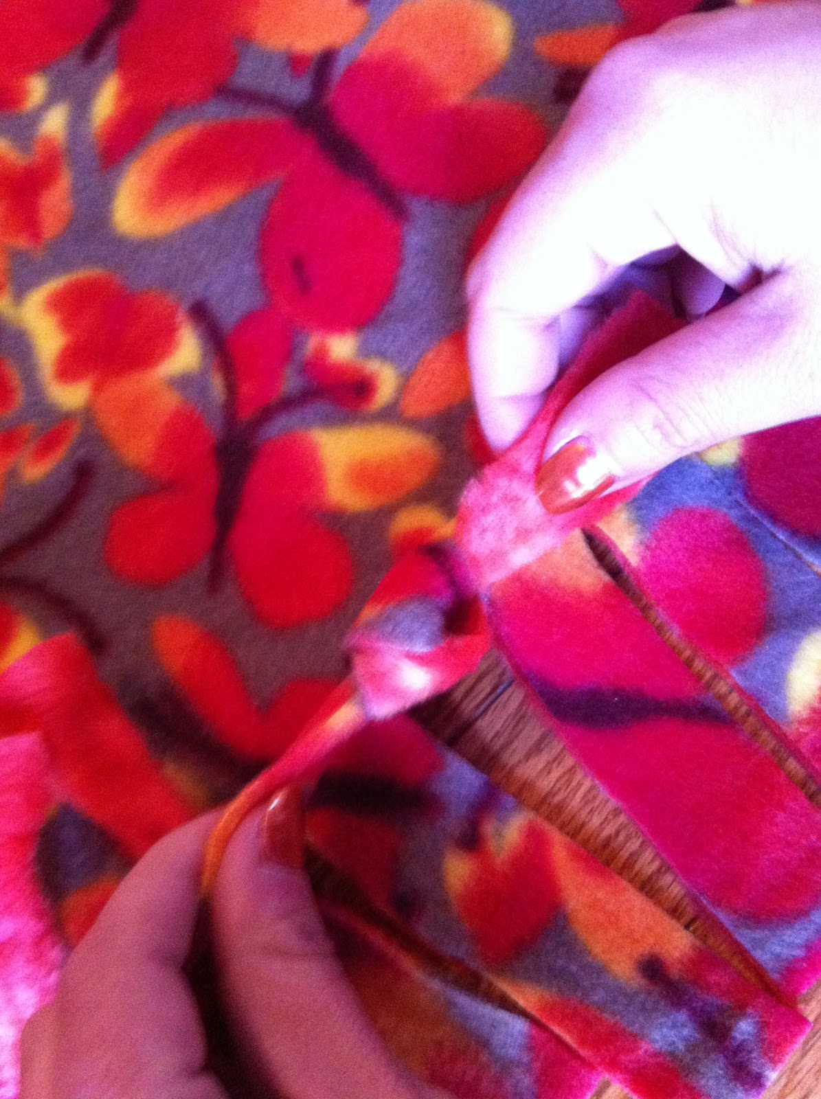 ...of Hearth and Home and Who I Am. Project Tutorial NoSew Fleece