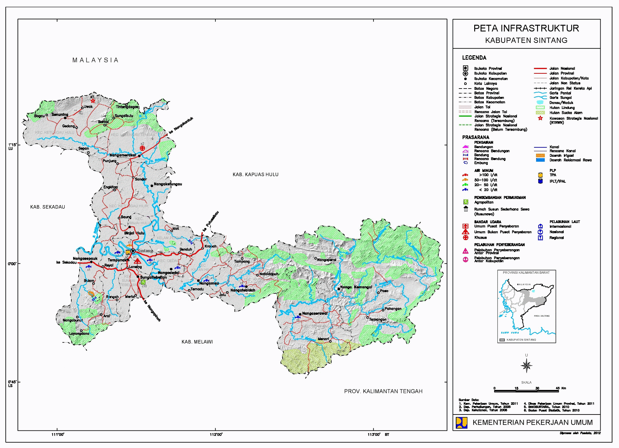 Peta Kabupaten Sintang