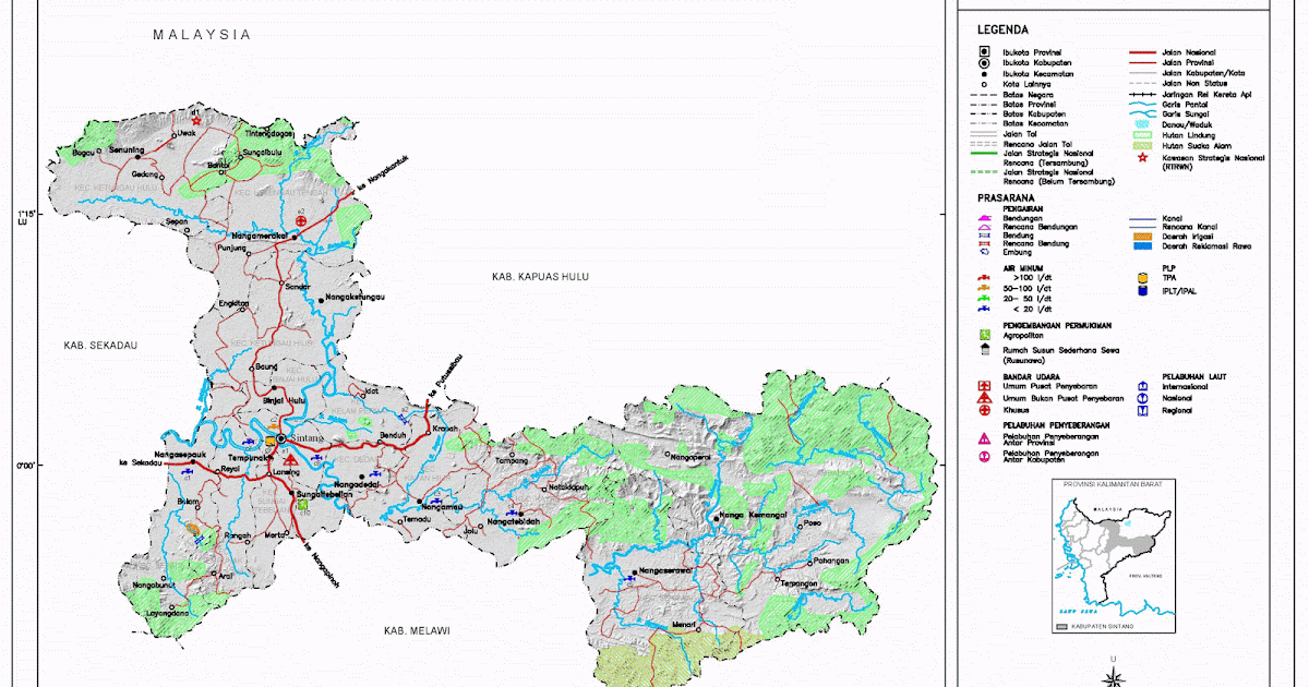 Peta Kabupaten Sintang