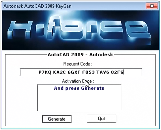 autodesk activation code generator xforce