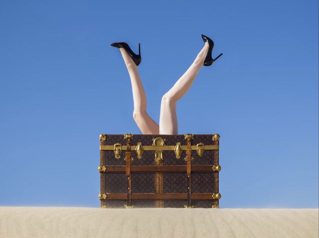 Louis Vuitton Trunk on Fire by Tyler Shields