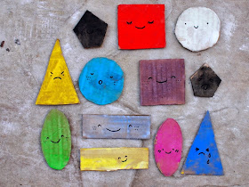 paint your cardboard shapes