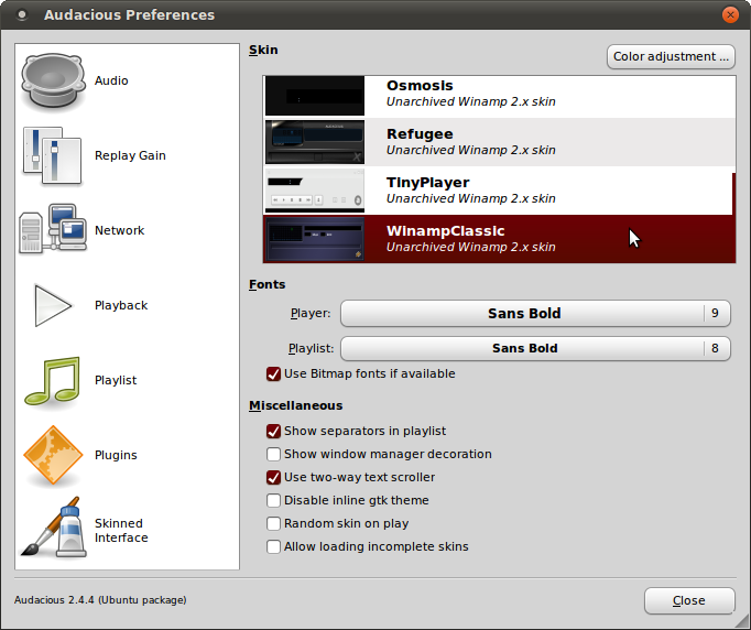 Audacious Dengan Skin Winamp Classic Technology Education and Tutorials