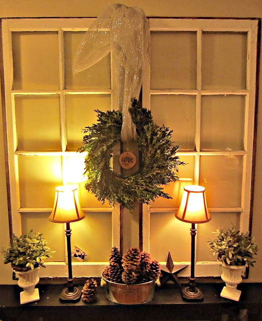 Down to Earth Style: Foyer Christmas Mantel