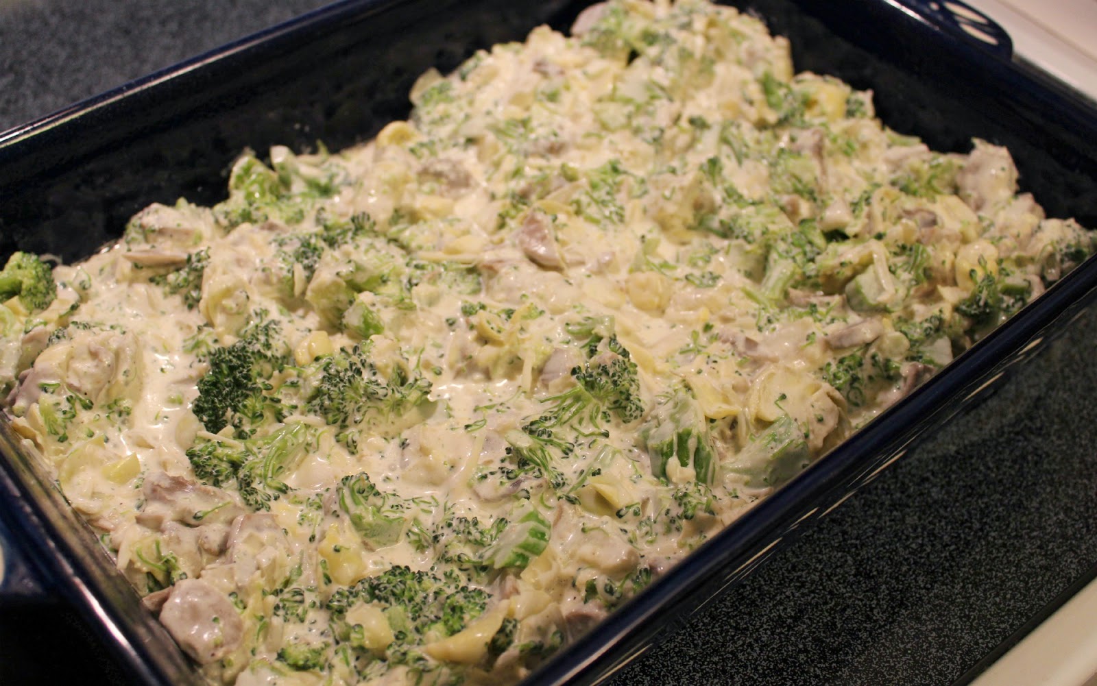 Sweet Tea and Cornbread Broccoli Artichoke Bake!