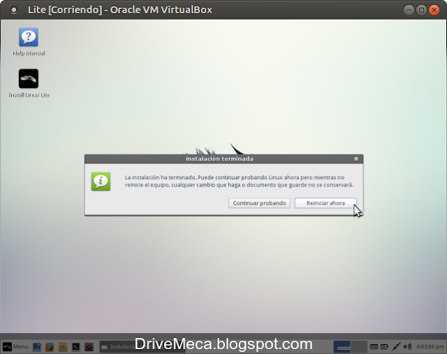 DriveMeca instalando Linux Lite 2.8 paso a paso