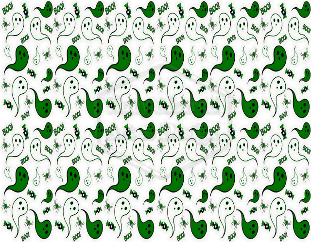 Halloween-green-ghost-pattern-design-by-yamy-morrell