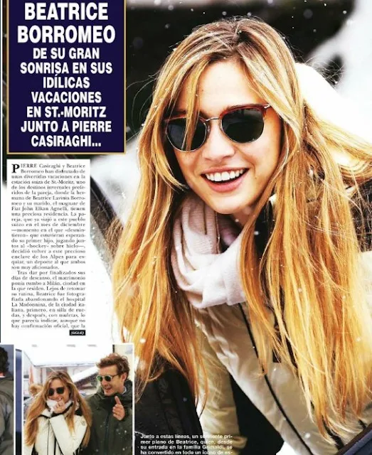 Spanish magazine "Hola!" published photos of Pierre Casiraghi and his wife Beatrice Borromeo taken while they were on winter holiday in St. Moritz which is in Engadine valley of Switzerland.