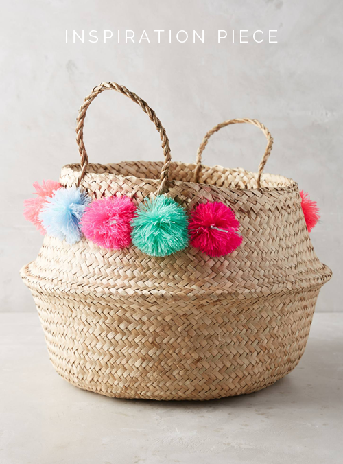 IHeart Organizing DIY Pom Pom Basket (an easy High/Low project!)