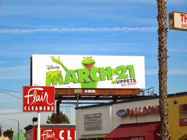 Muppets Most Wanted movie billboard