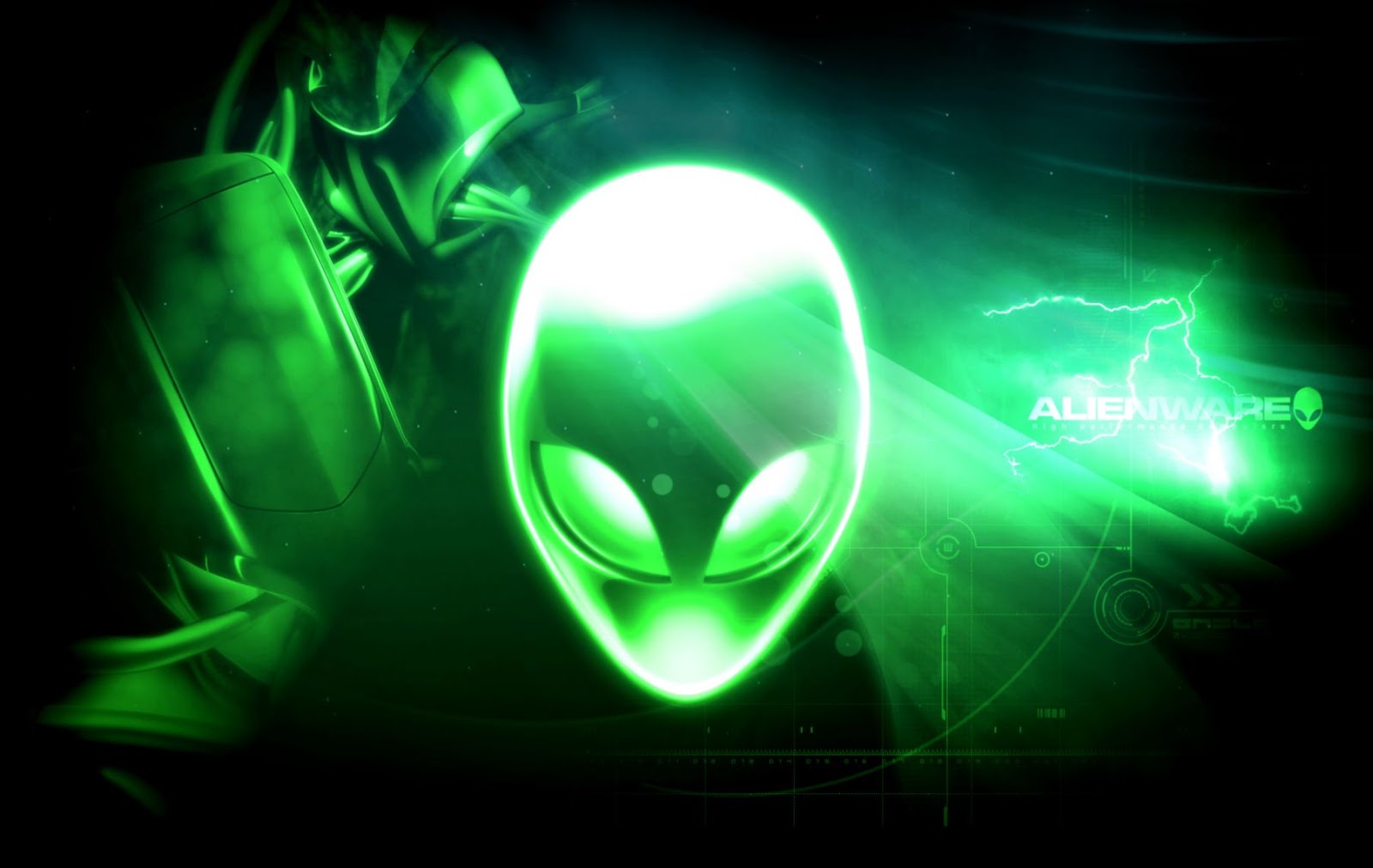 Green Alienware Desktop