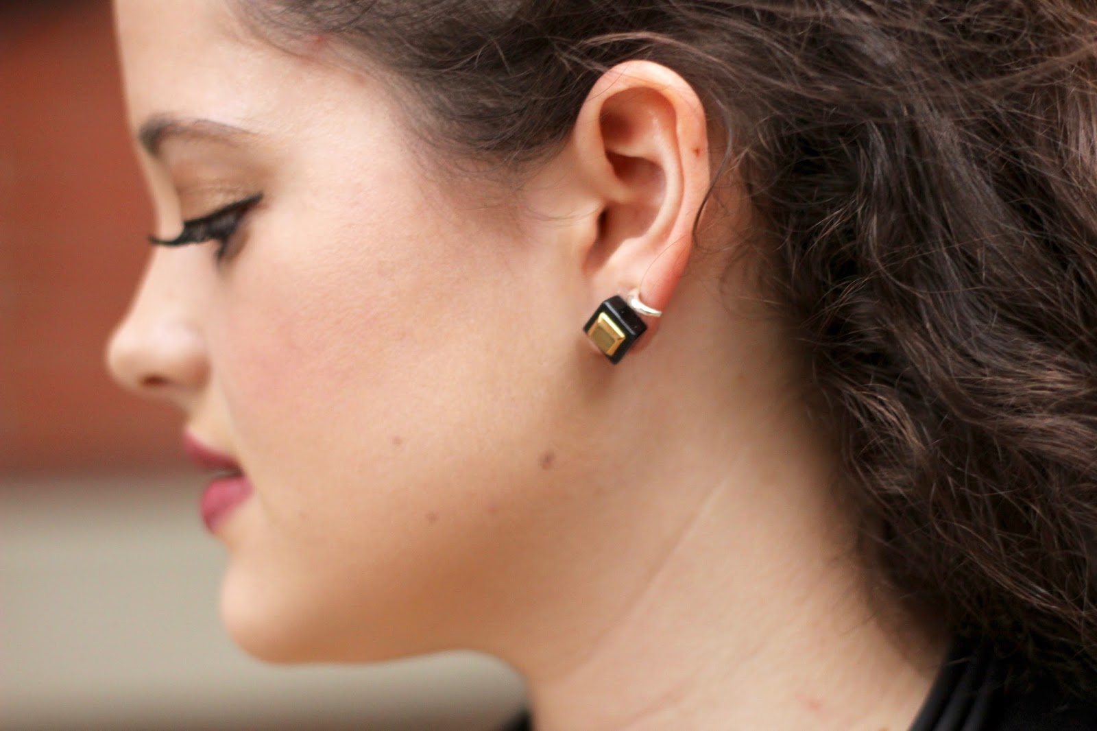 gold black marc jacobs earrings