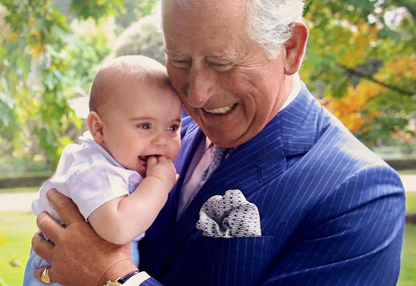 A new photo of The Prince of Wales and his youngest grandson, Prince Louis of Cambridge was published