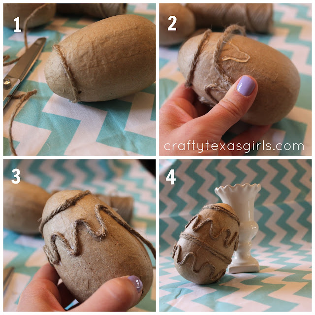 Crafty Texas Girls: Crafty How-To: Twine Easter Eggs
