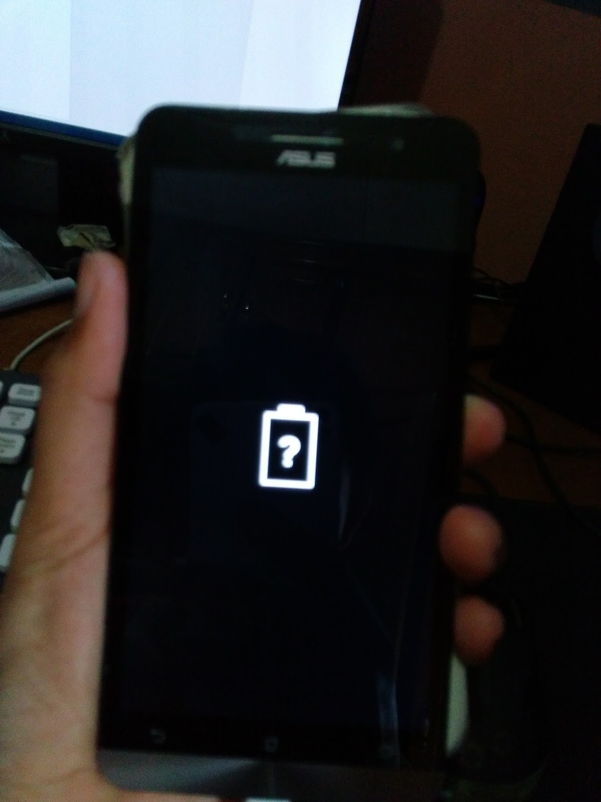 Zenfone Can't Enter Fastboot and Show Logo Battery Question Mark (?)