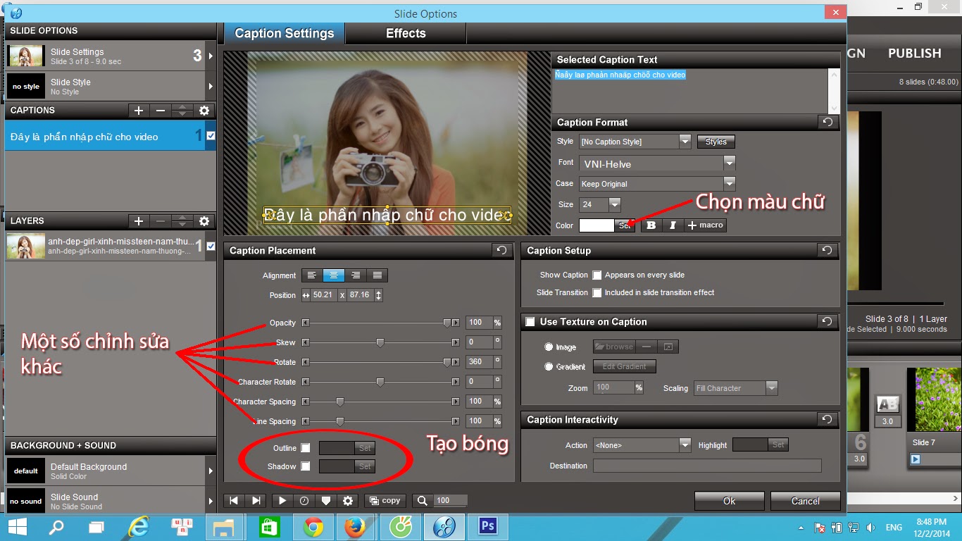 Hướng dẫn làm hiệu ứng chữ trong Proshow Producer Hướng dẫn làm hiệu ứng chữ trong Proshow Producer