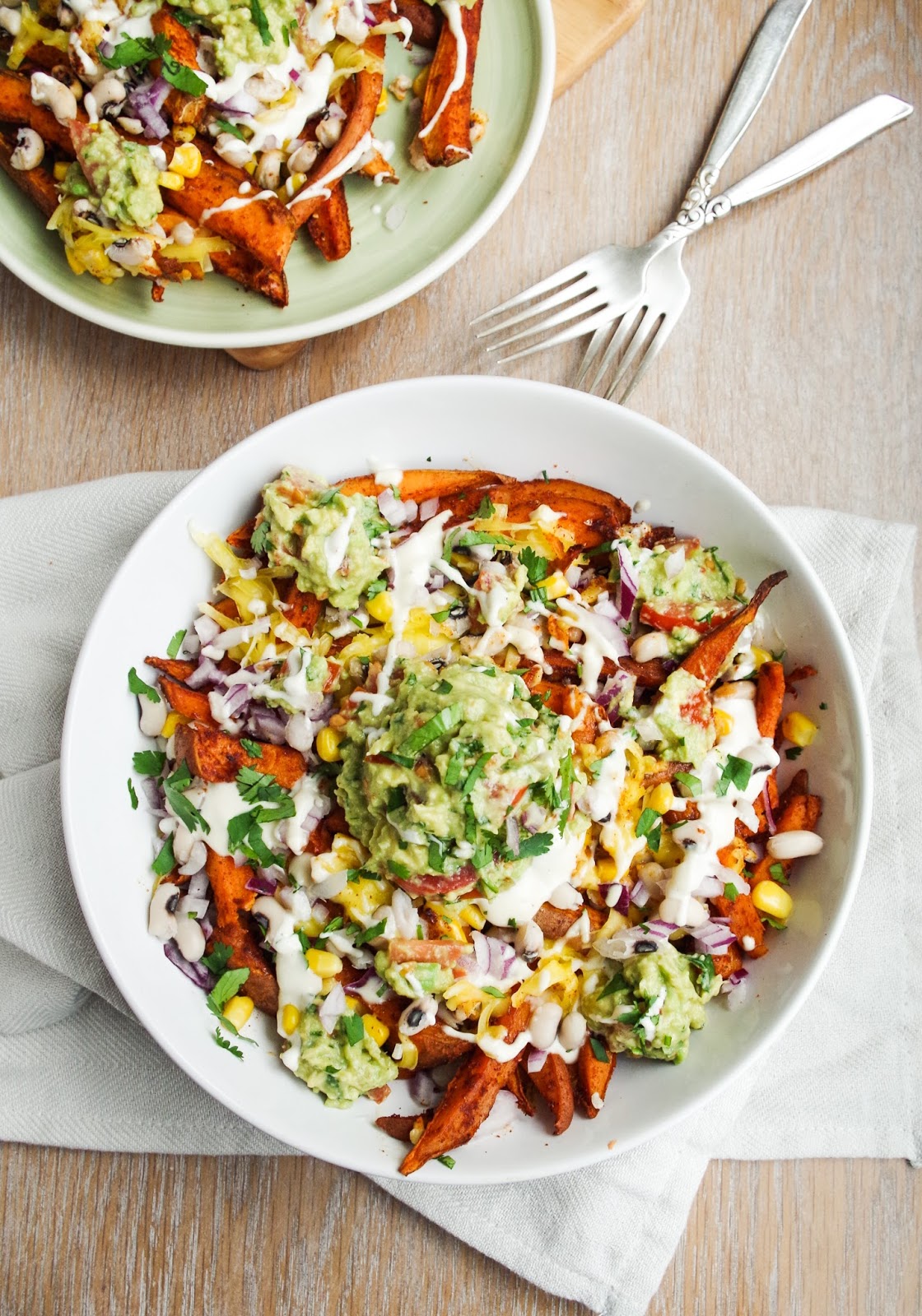 TexMex Loaded Sweet Potato Fries Euphoric Vegan