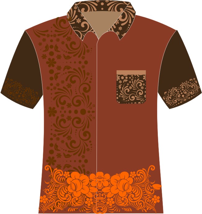 Contoh Baju  Batik Vector  Free DOWNLOAD vector 