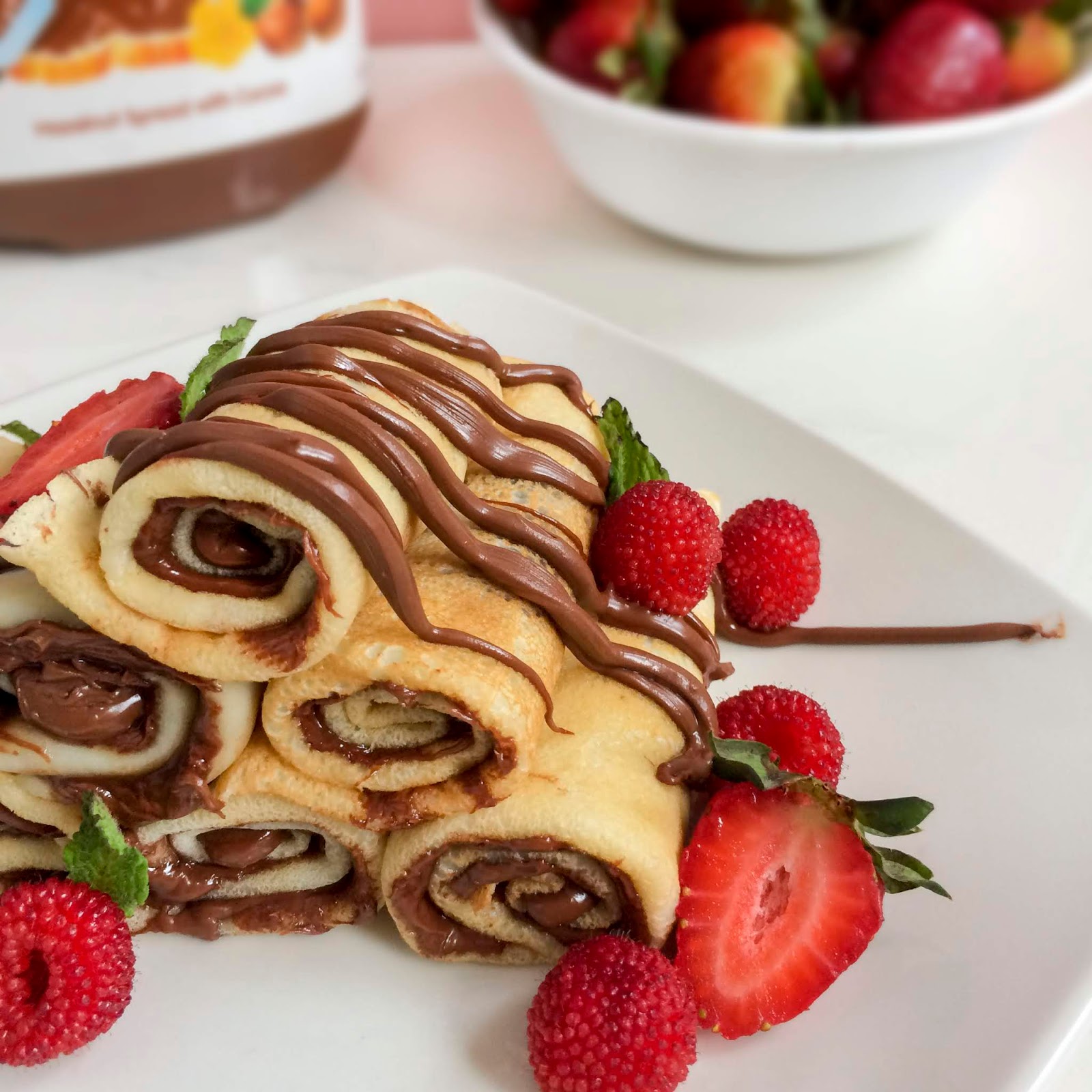 Las mejores crepes con Nutella y fresas Las mejores crepes con Nutella y fresas