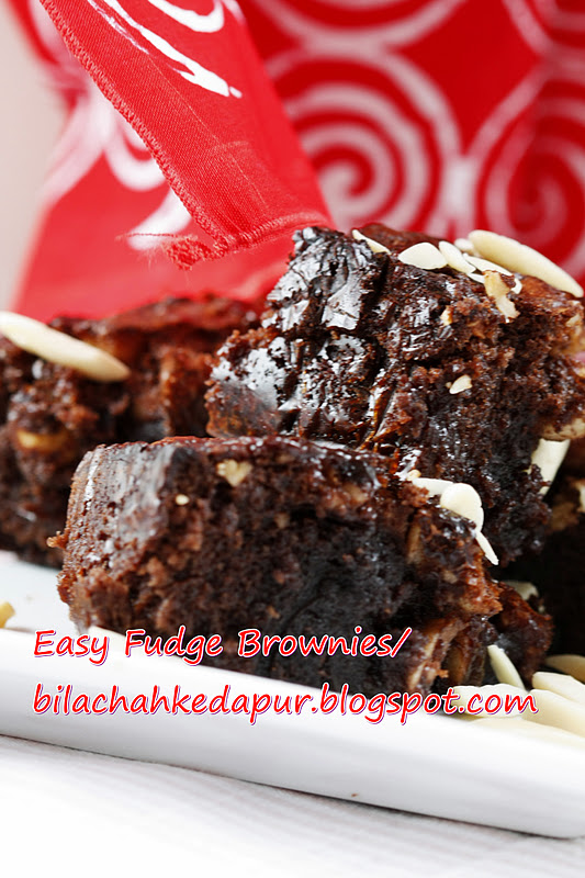 Resepi Kek Coklat Fudge Brownies - J Kosong u