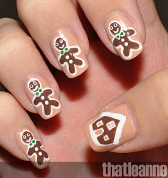 gingerbread nail nails christmas painting fun choccy thatleanne drawing hangin loose mac actually started