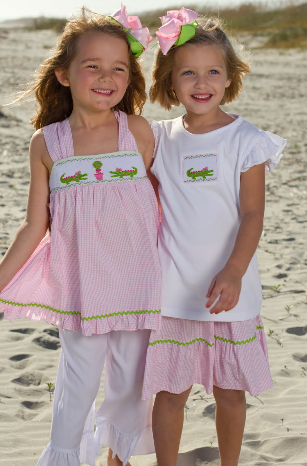 smocked children's clothing Preppy Alligators!